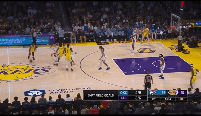 开云体育入口-布朗尼喂出生涯首记三分，湖人板凳席炸了